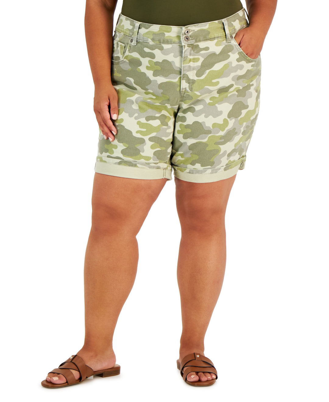 Style & Co Plus Size Printed Bermuda Shorts