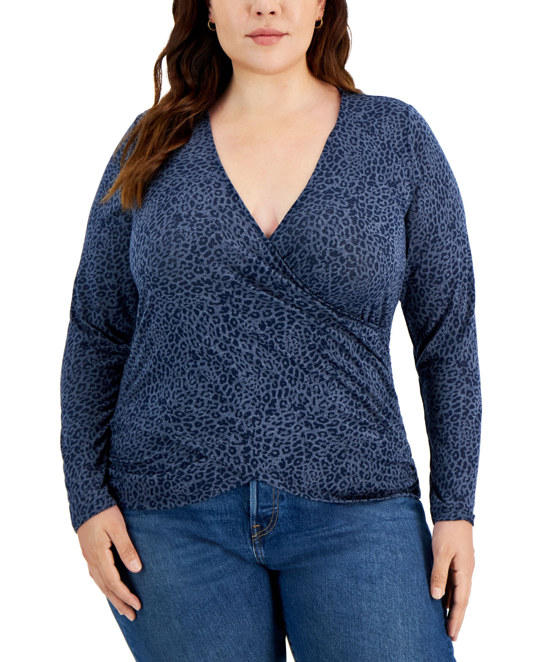 INC International Concepts Plus Size Side Ruched Top