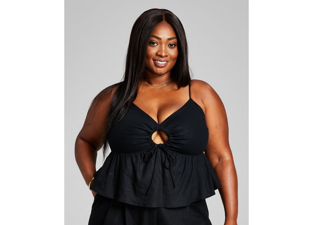 Trendy Plus Size Keyhole Camisole