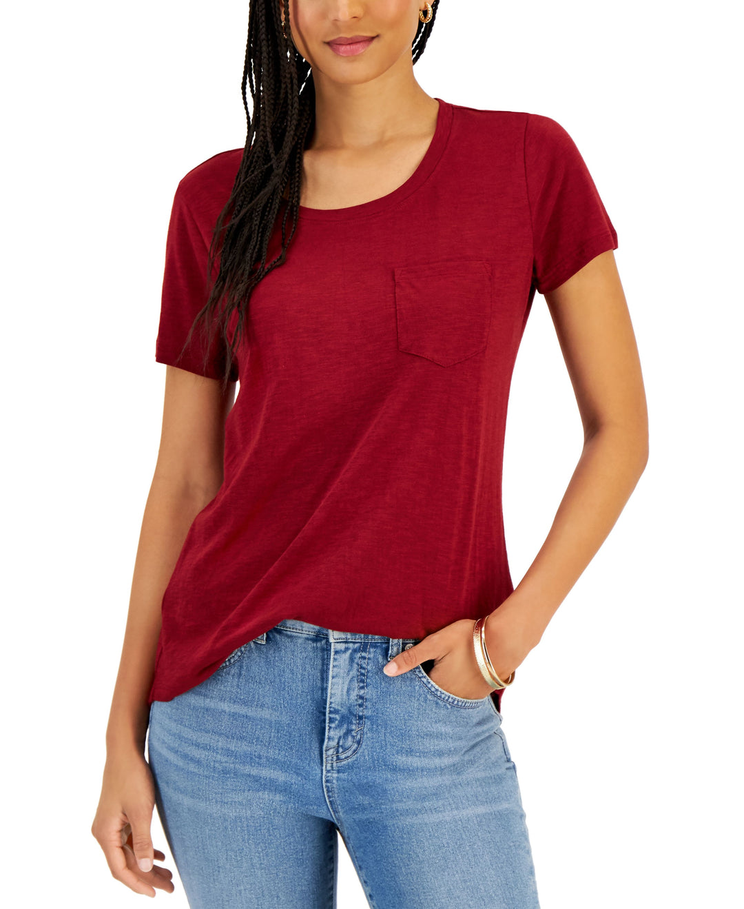 Style & Co Womens Pocket T-Shirt
