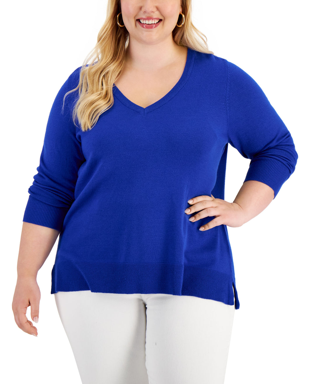 Style & Co Plus Size V Neck Sweater