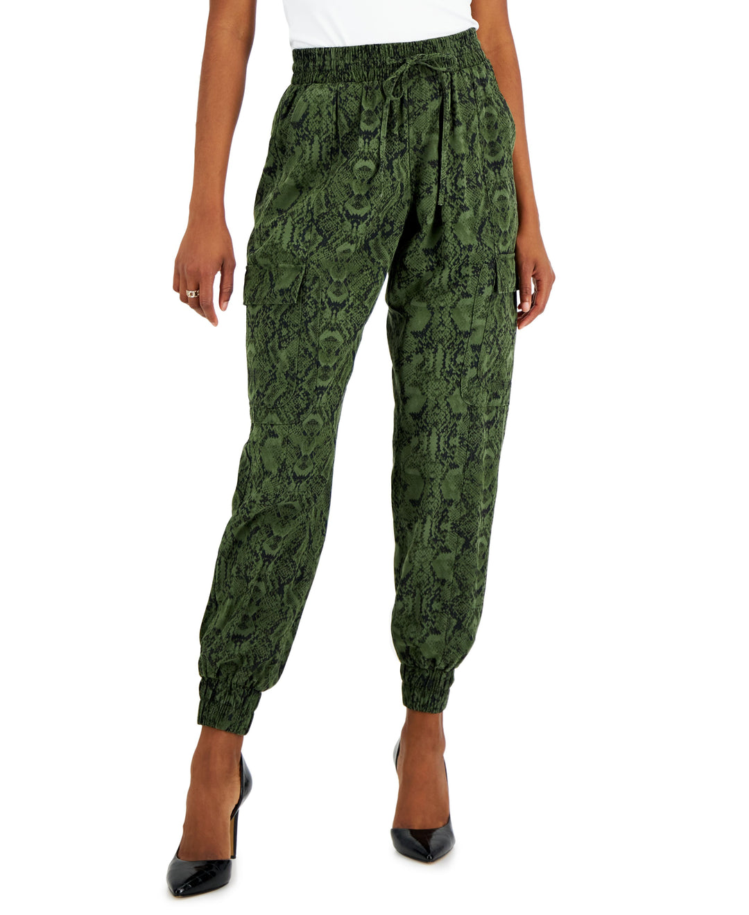 Women's High-Rise Printed Utility Joggers