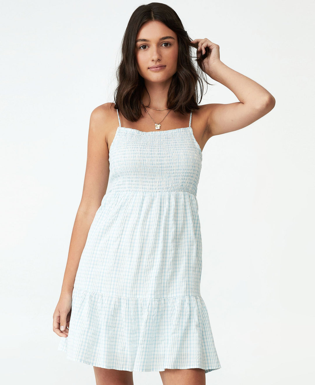 Women's Poppy Shirred Cross Back Mini Dress