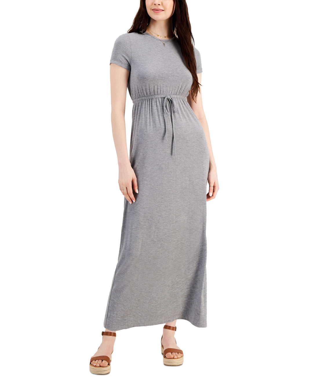 Style & Co Petite Heather Drawstring Dress