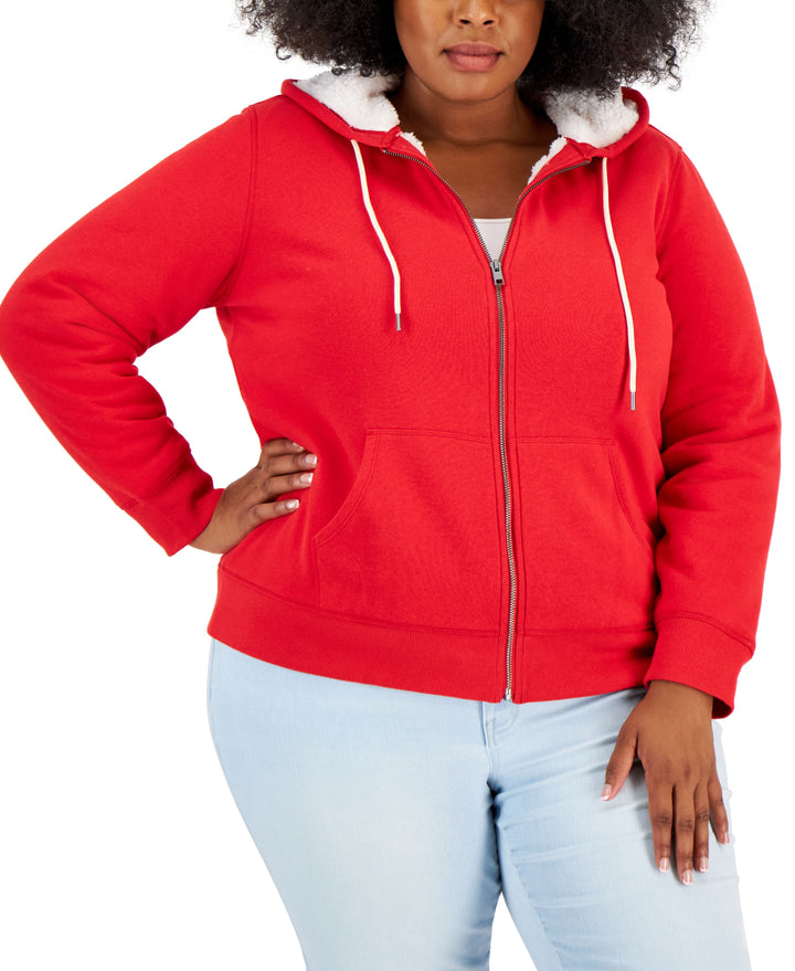 Style & Co Plus Size Sherpa Lined Hoodie