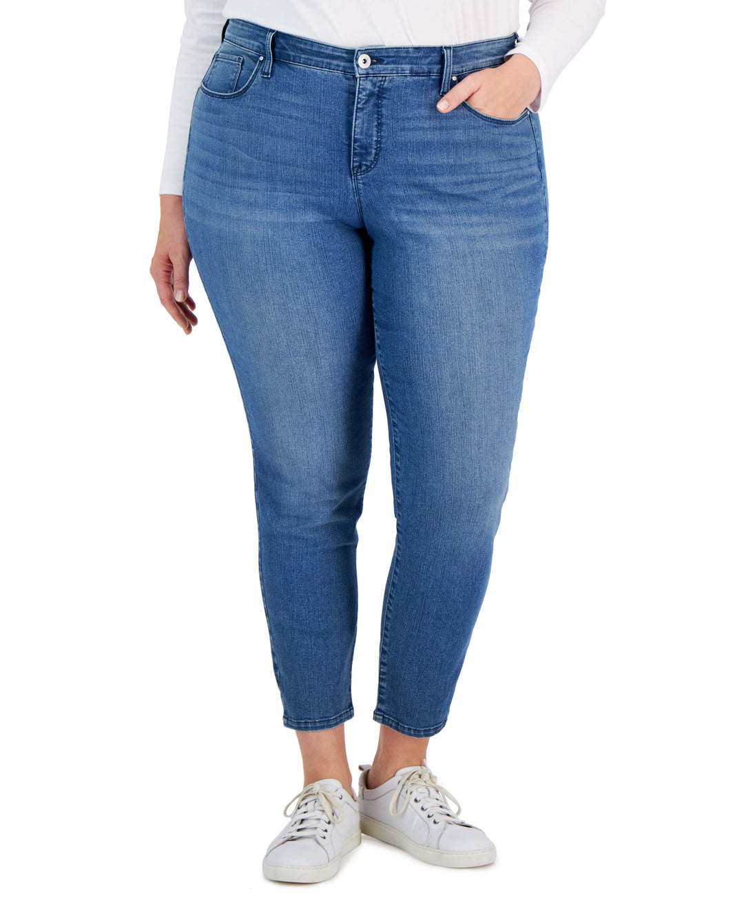 Style & Co Plus Size Mid Rise Skinny Jeans