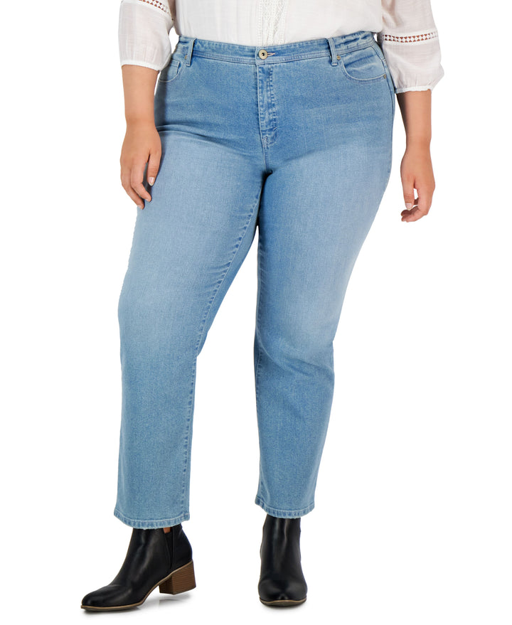 Style & Co Plus Size Mid Rise Straight Jeans