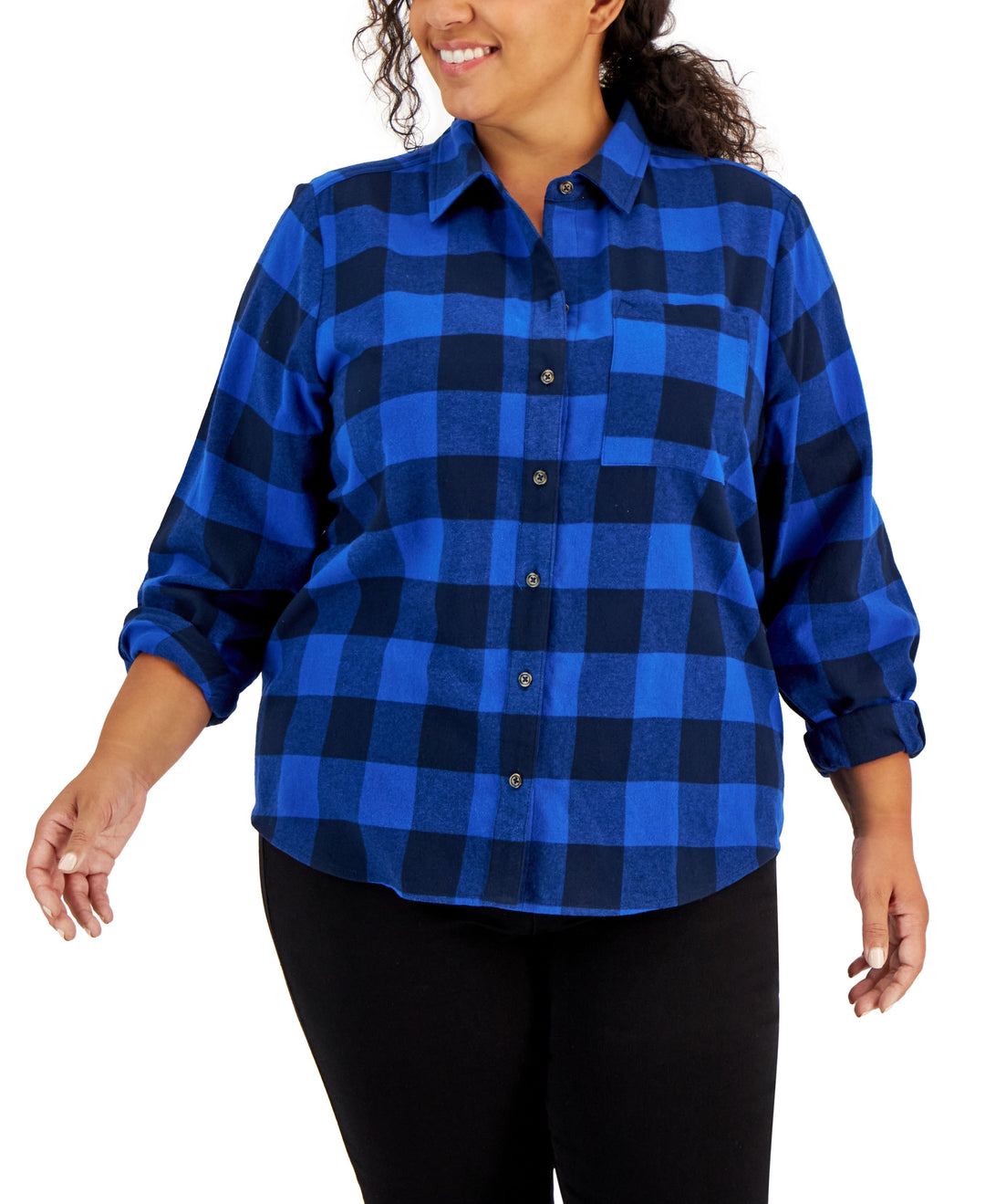 Style & Co Plus Size Buffalo Plaid Shirt