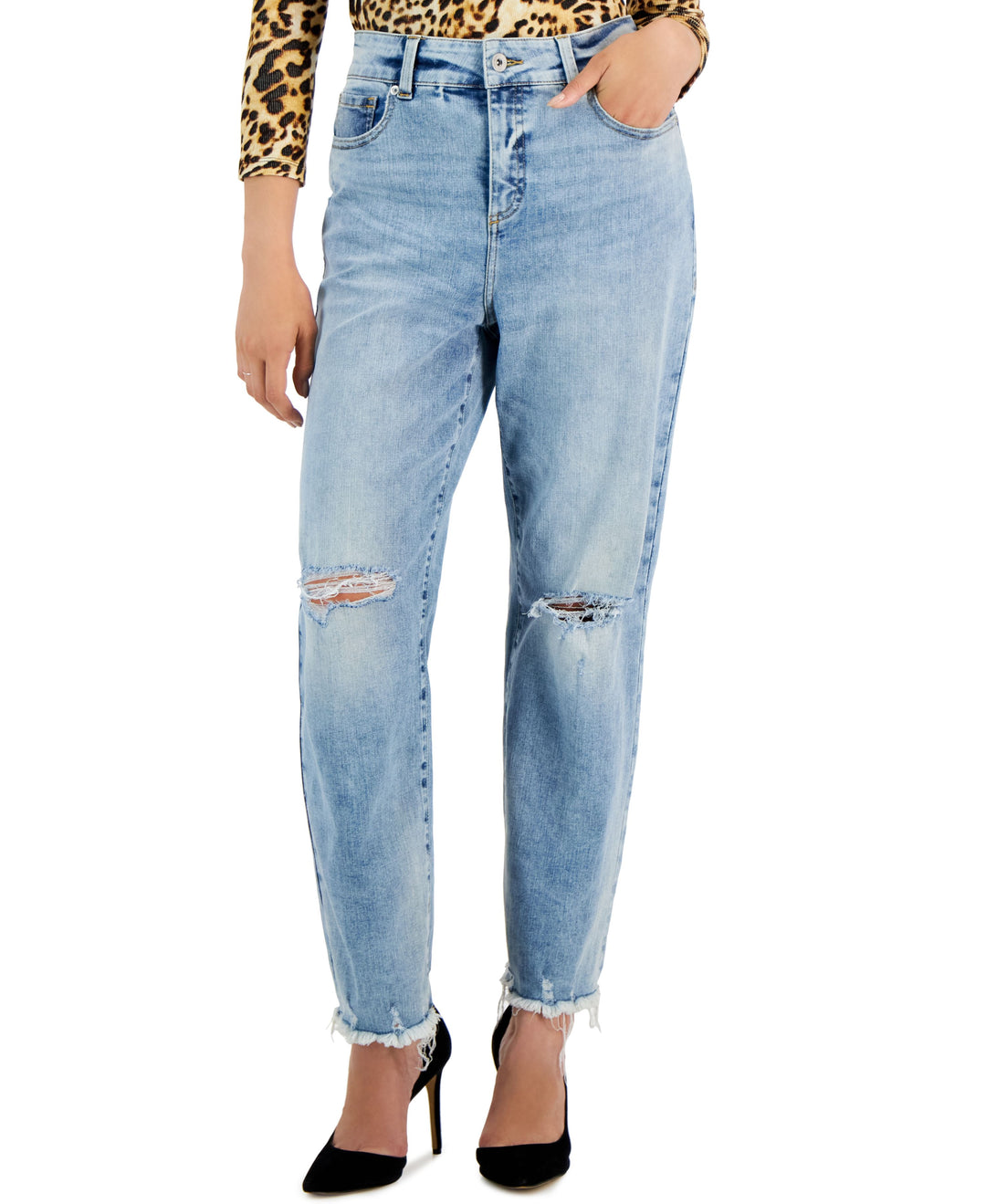 INC International Concepts Womens Curvy High Rise Straight Leg Jeans