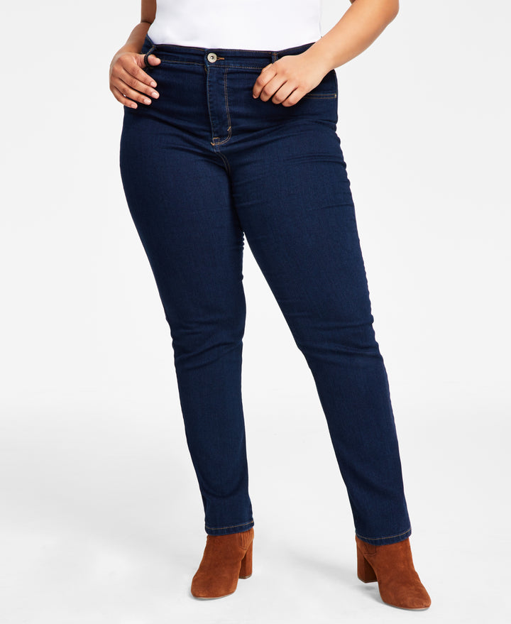 Style & Co Plus Size High Rise Natural Straight Jeans