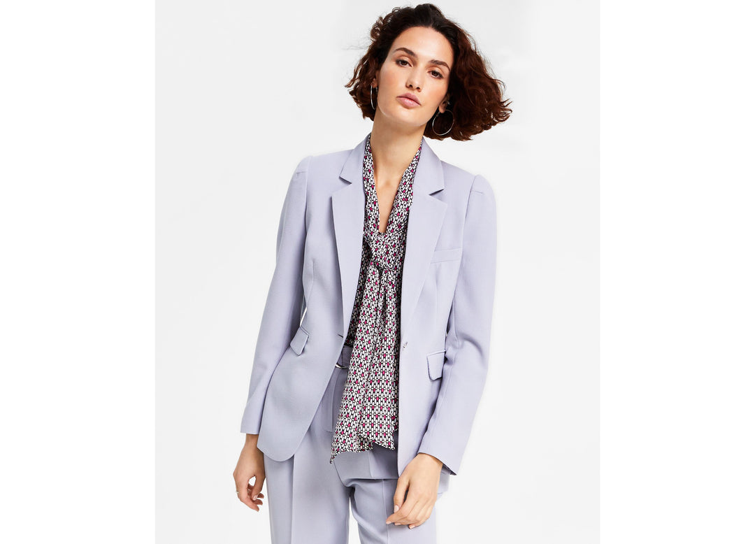 Women's Textured Crepe Single-Button Blazer