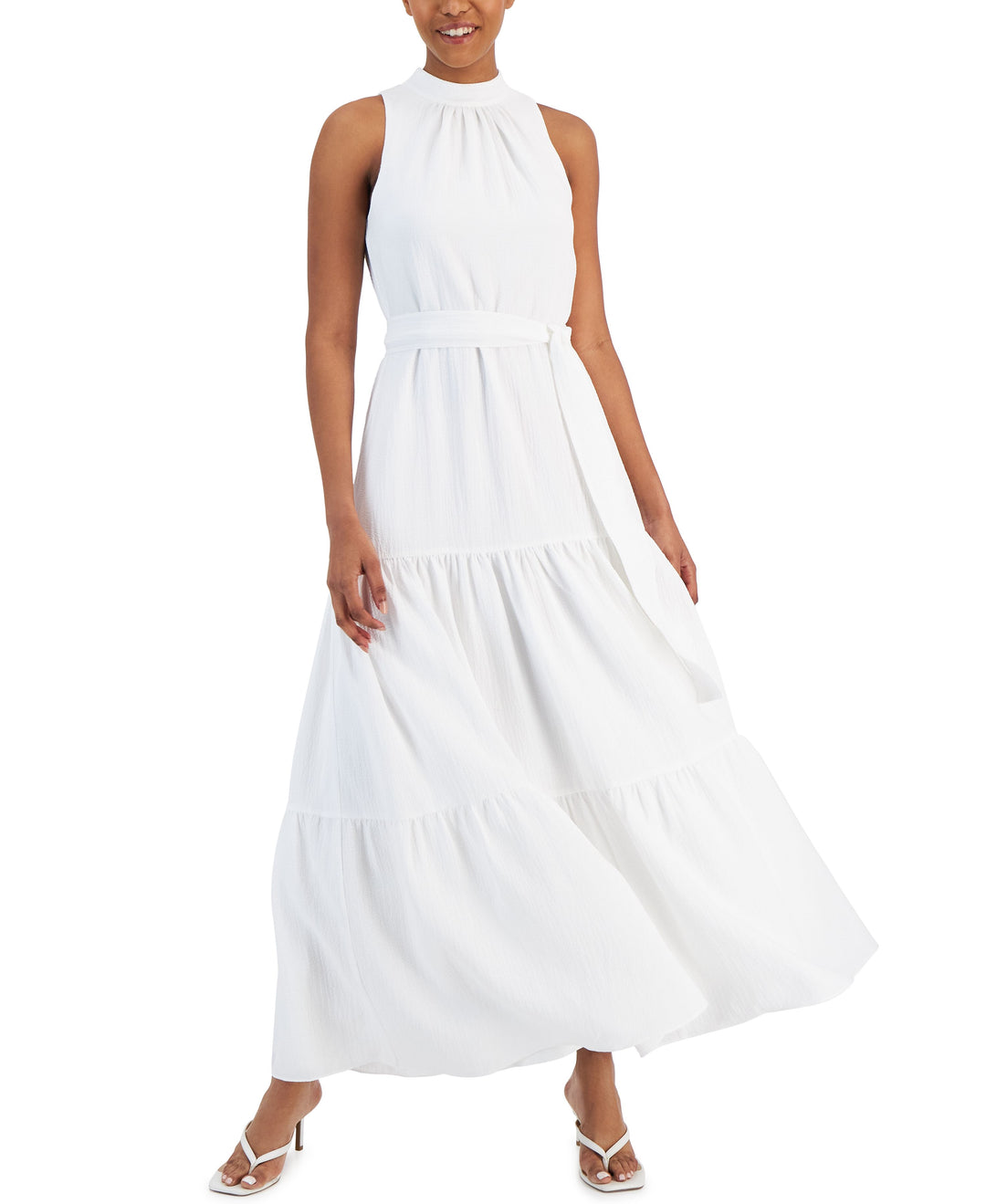 Women's Halterneck Tiered Maxi Dress