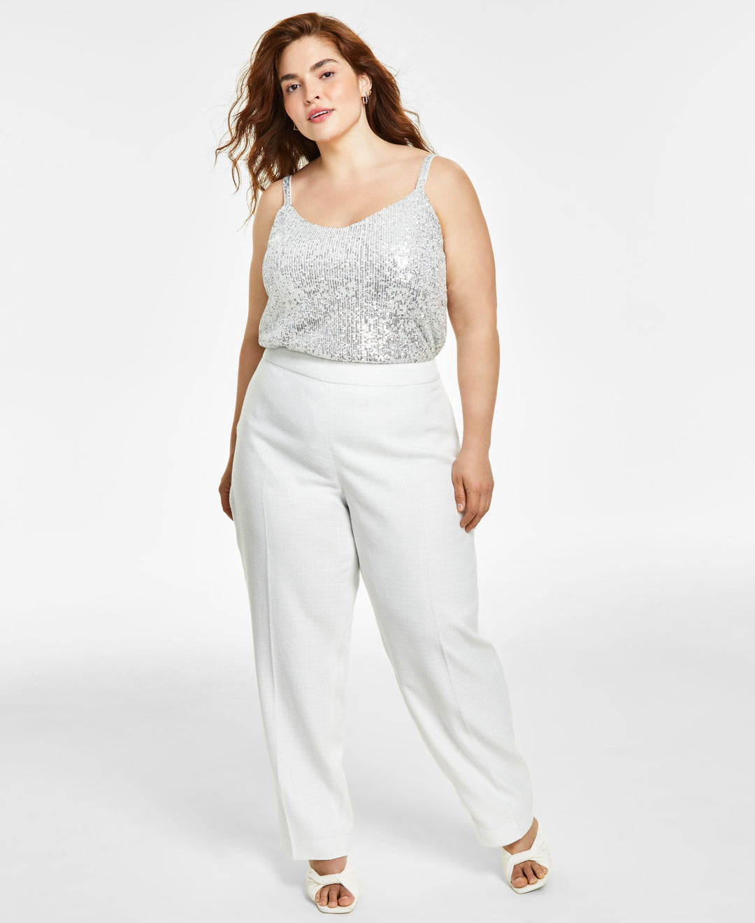 Plus Size High-Rise Side-Zip Pants