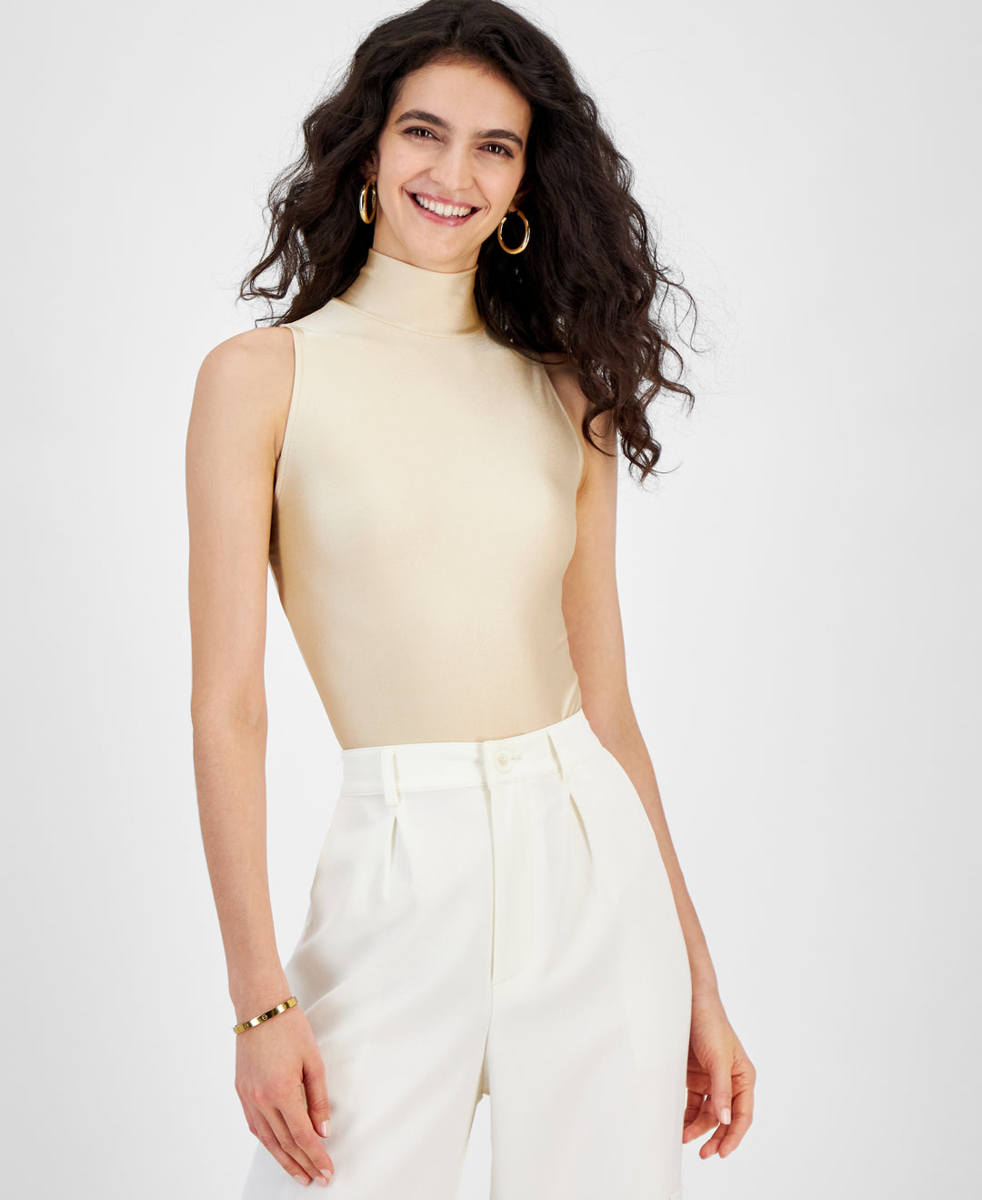 Women's Sleeveless Mock-Neck Bodysuit