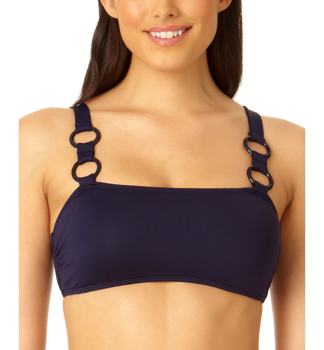 Women's Ring-Strap Bandeau Bikini Top