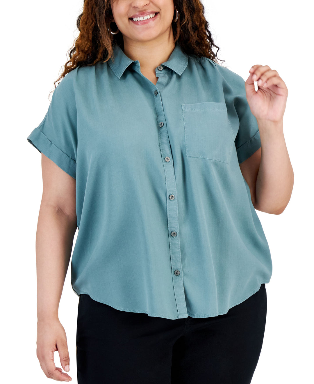 Plus Size Camp Shirt