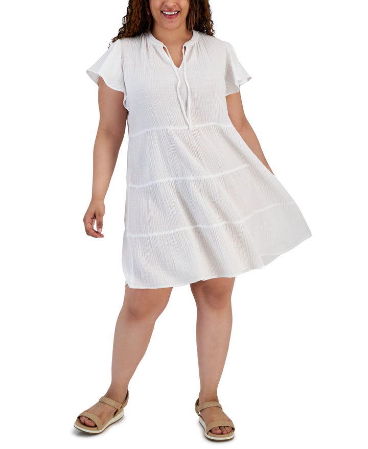 Style & Co Plus Size Flutter Sleeve Dress
