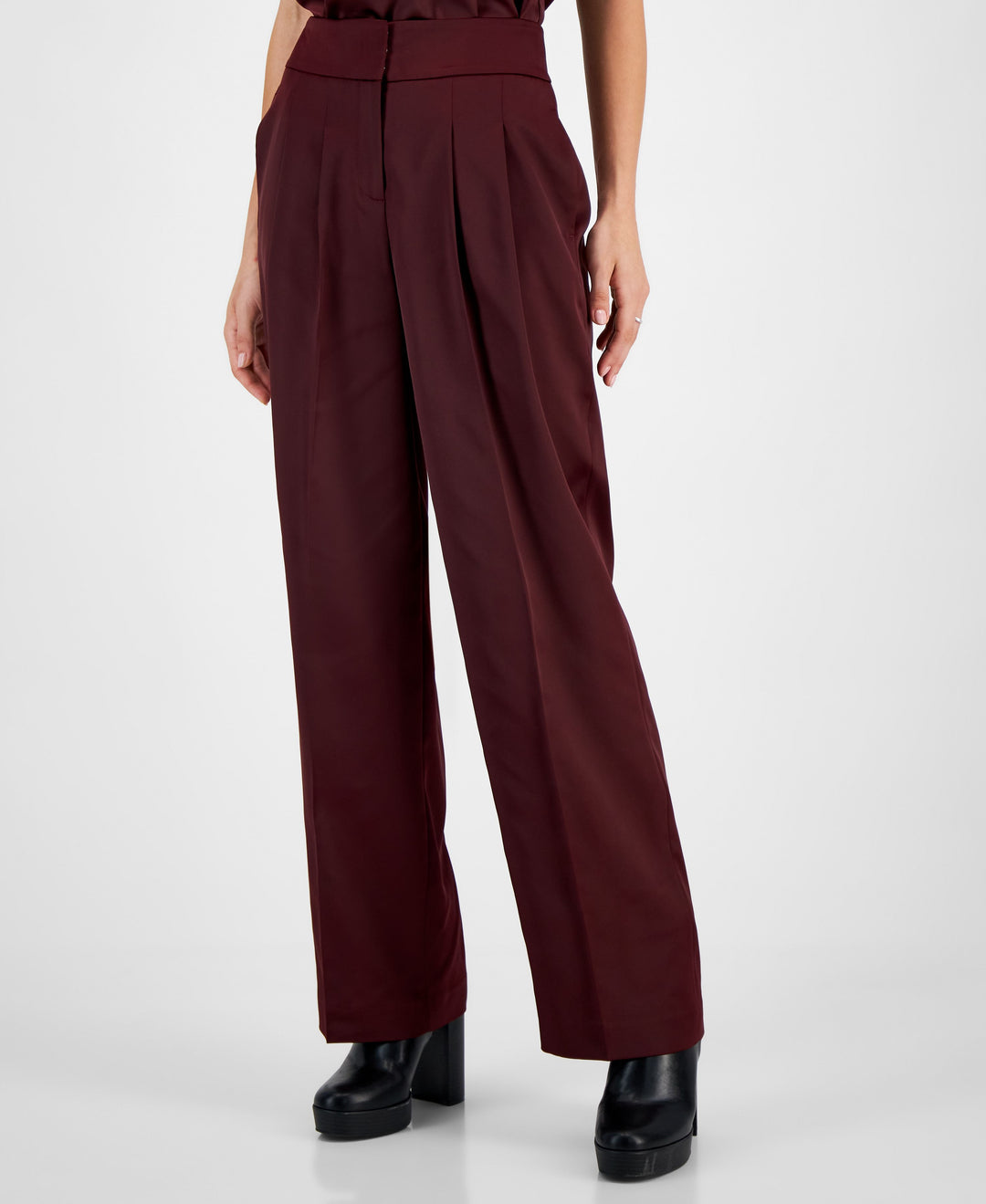 Women's Satin Wide-Leg Pants