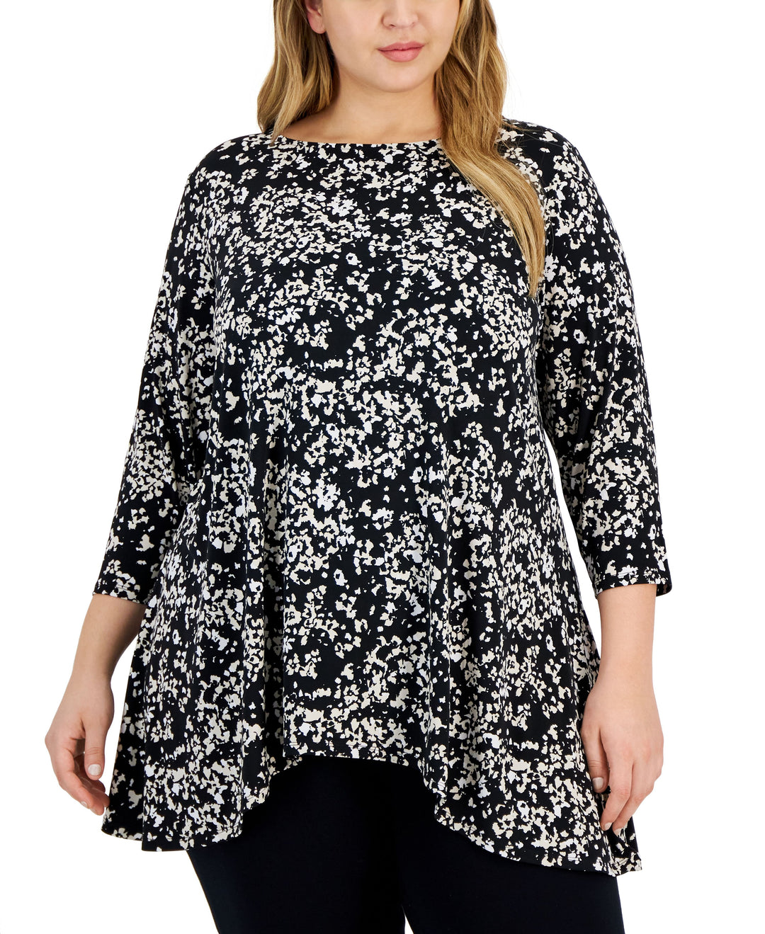 Plus Size Sea of Petals Swing Top