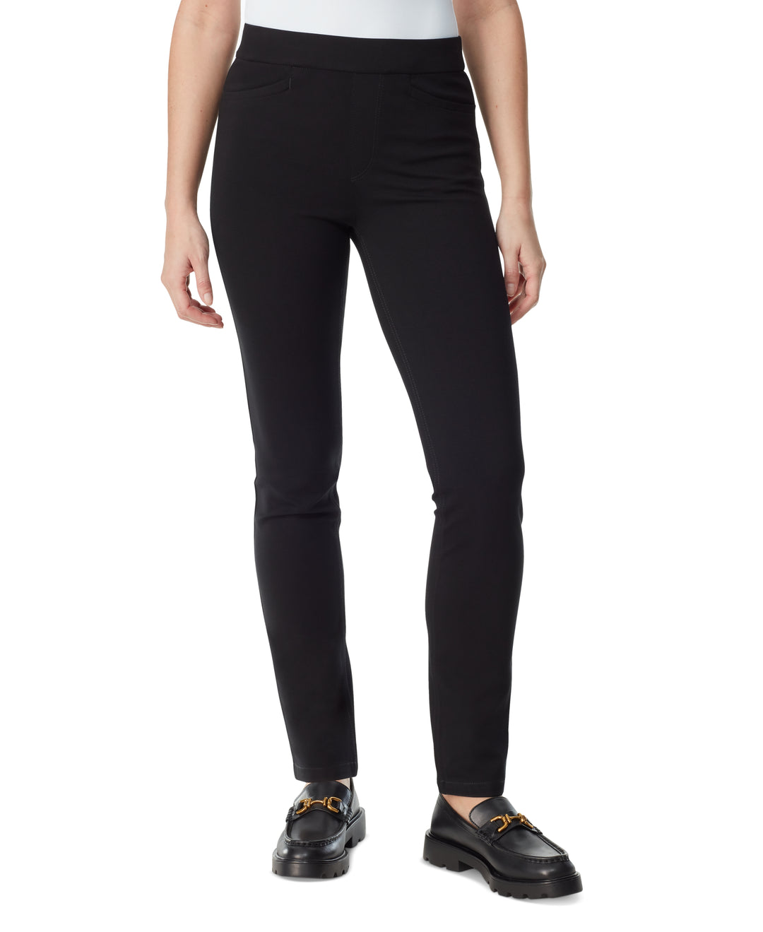 Women's High-Rise Pull-On Straight-Leg Ponte Pants