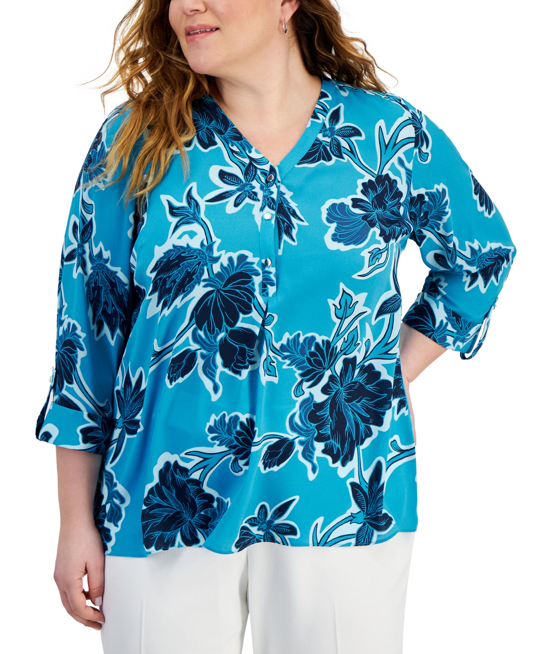 Plus Size Felicia Floral Utility Top