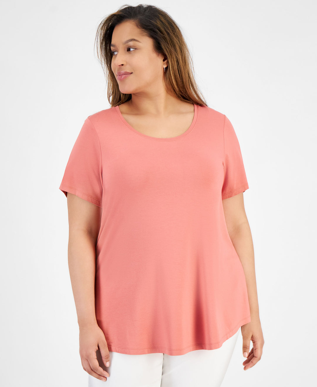 Plus Size Short-Sleeve Top