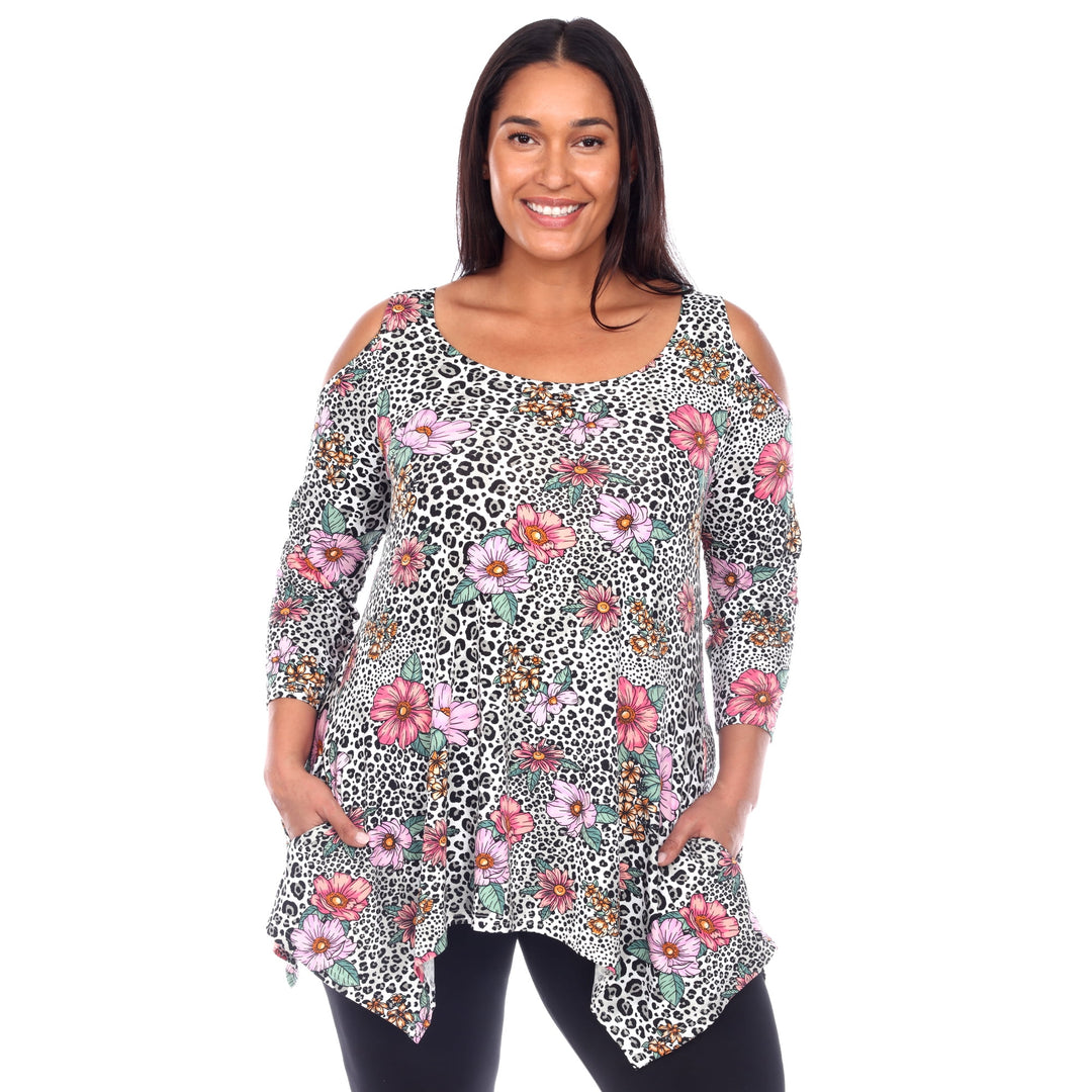 Plus Size Antonia Cold Shoulder Tunic Top