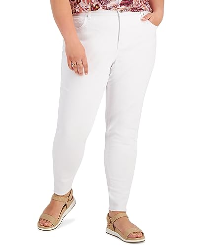 Style & Co Plus Size Printed High Rise Skinny Ankle Jeans