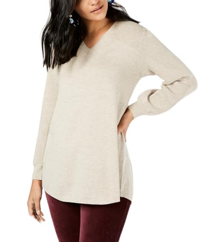 Style & Co Pleated Sleeve Tunic Sweater