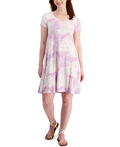 Style & Co Womens Tie Dyed Print Flip Flop Dress
