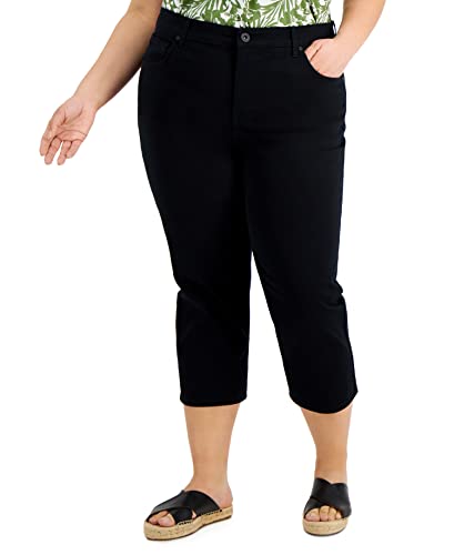 Style & Co Plus Size High Rise Cropped Capri Jeans