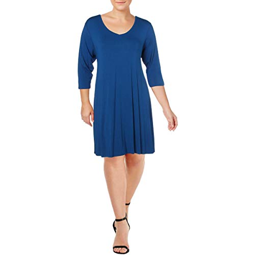 Style & Co Plus Size V Neck A Line Swing Dress