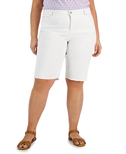 Style & Co Plus Size Raw Edge Denim Bermuda Shorts