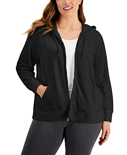 Style & Co Plus Size Solid Zip Up Hoodie