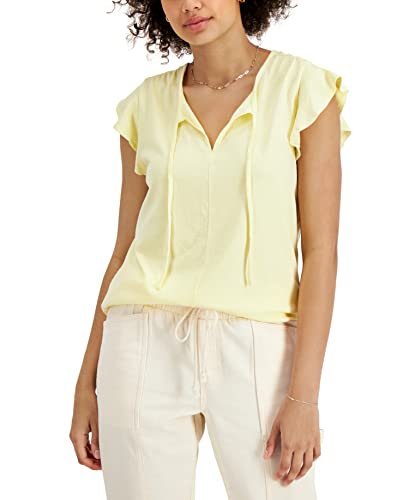 Style & Co Ruffled Sleeve Top