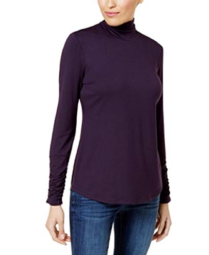 Style & Co Ruched Mock Neck Top