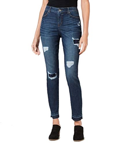 Style & Co Rip Repair Sequin Curvy Skinny Jeans