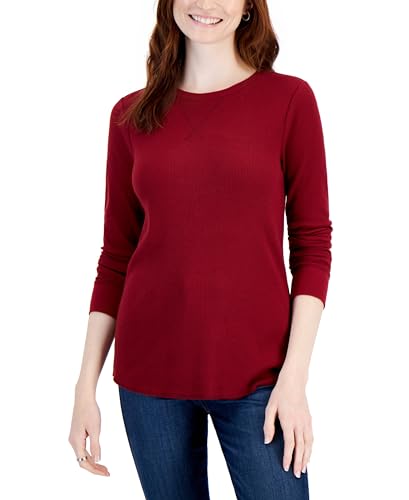 Style & Co Petite Waffle Pullover Top
