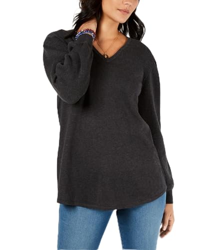 Style & Co Pleated Sleeve Tunic Sweater