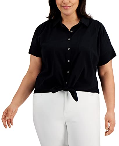 Style & Co Plus Size Tie Hem Shirt