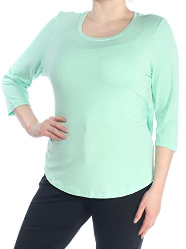 JM Collection Petite 3/4 Sleeve Solid Top