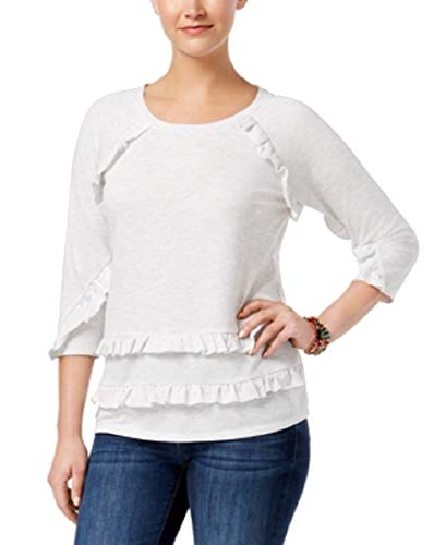 Style & Co Ruffled Raglan Top