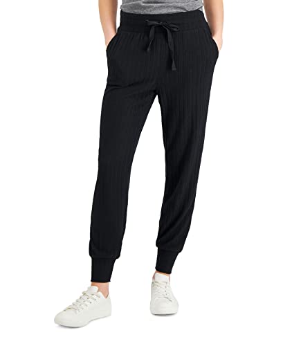 Style & Co Solid Ribbed Jogger Pants