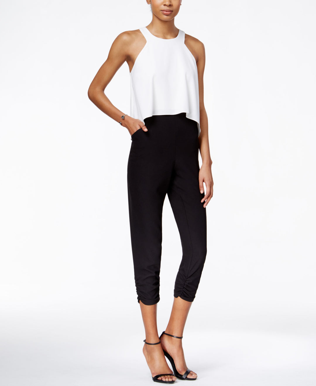 BAR III Colorblocked Popover Jumpsuit