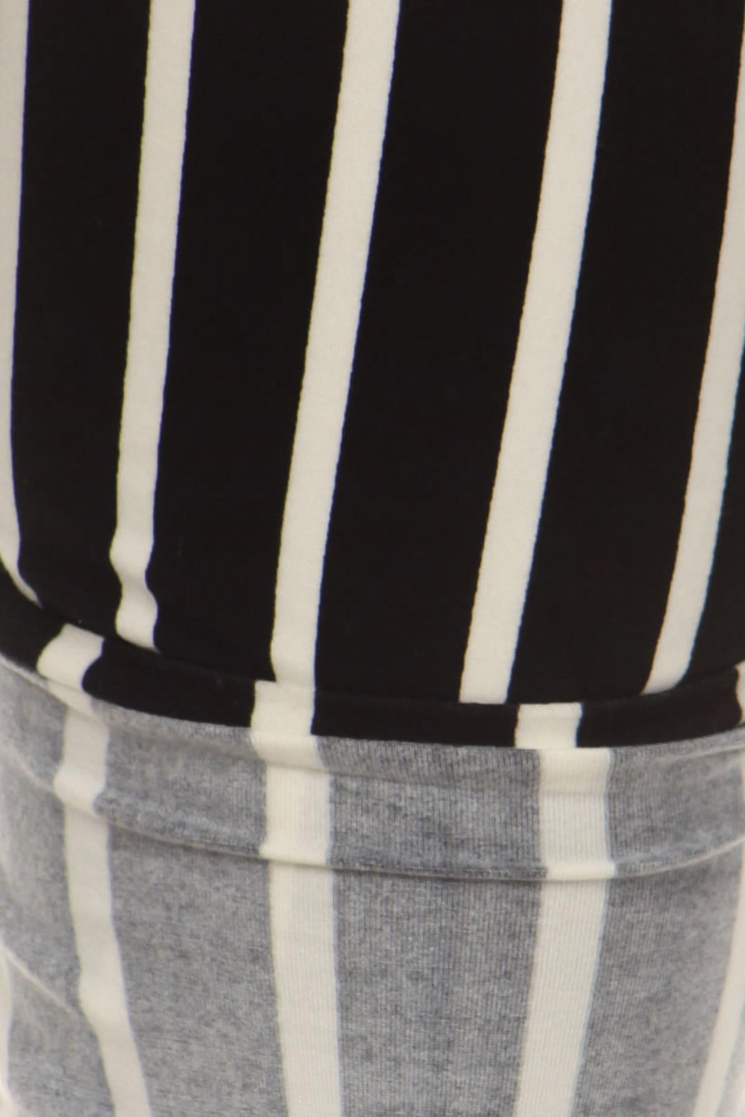 Buttery Smooth Vertical Black Pinstripe Plus Size Leggings - 3X-5X