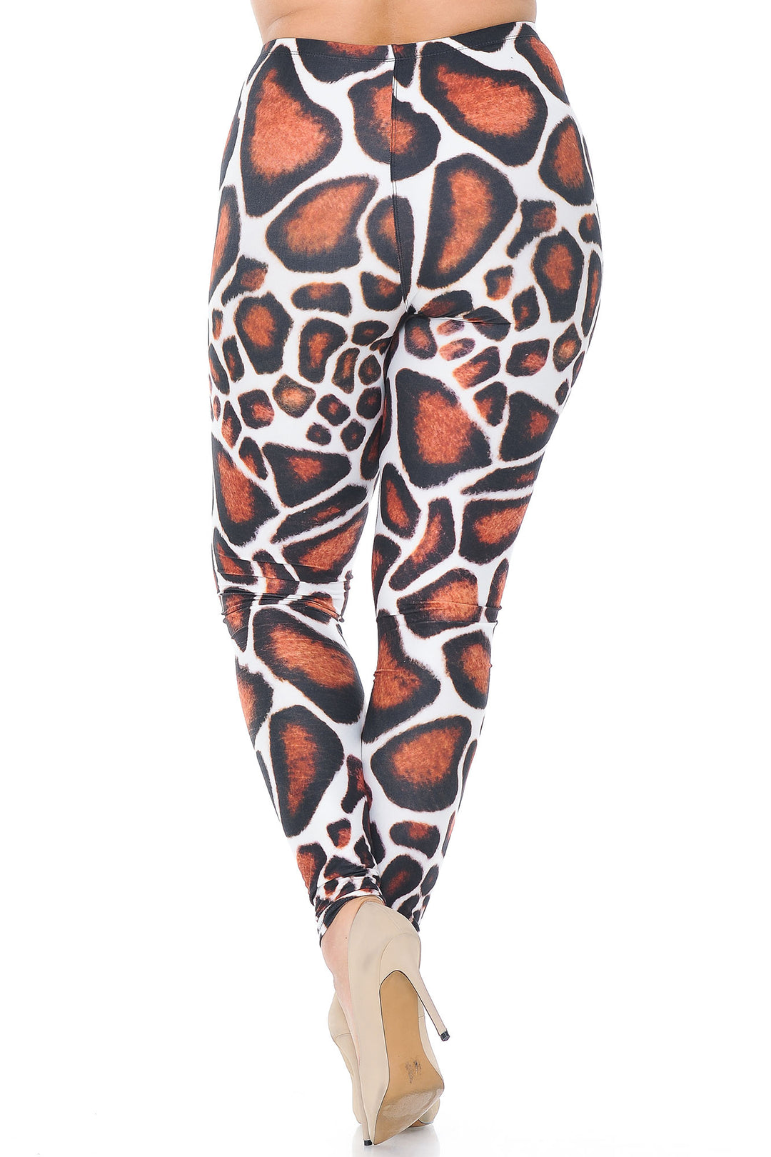 Creamy Soft Giraffe Print Extra Extra Plus Size Leggings - 3X-5X - USA Fashion