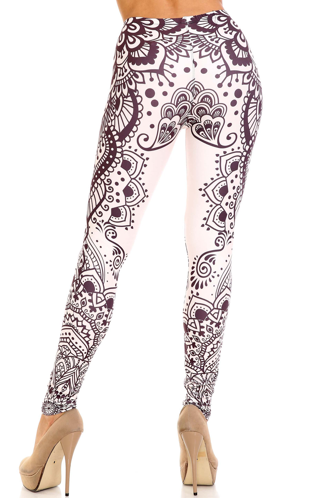 Creamy Soft Creamy Tribal Mandala Extra Plus Size Leggings - 3X-5X - USA Fashion