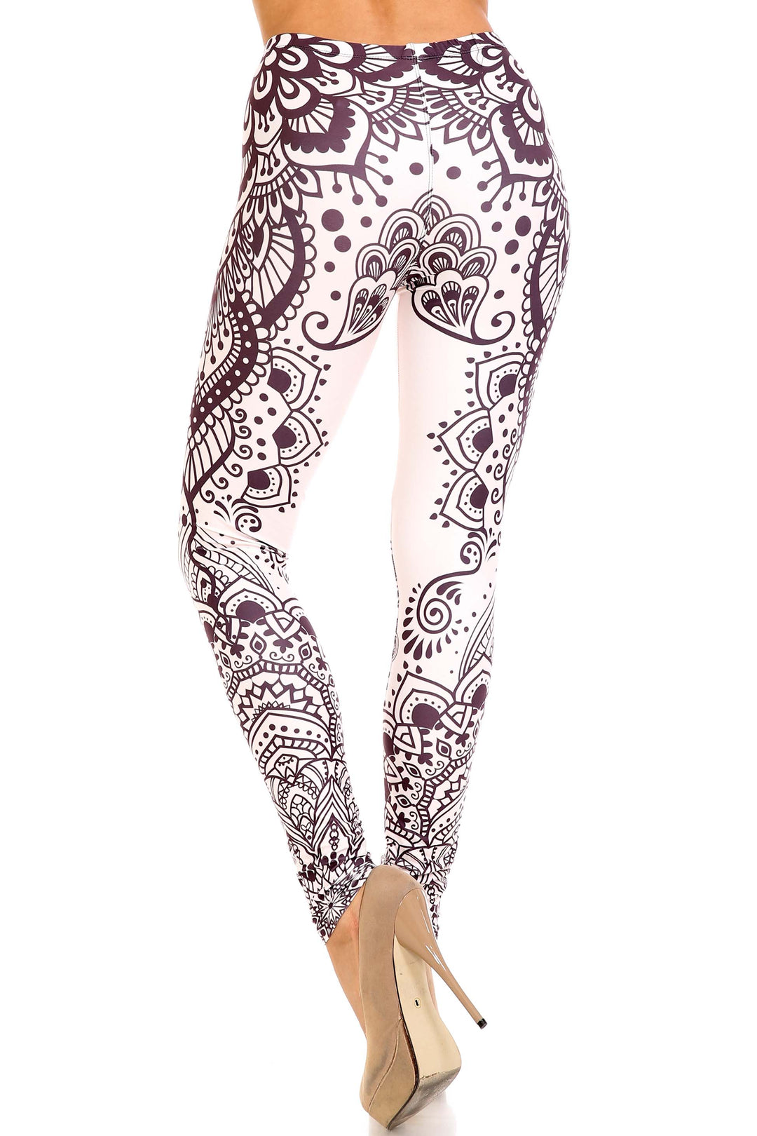 Creamy Soft Creamy Tribal Mandala Extra Plus Size Leggings - 3X-5X - USA Fashion