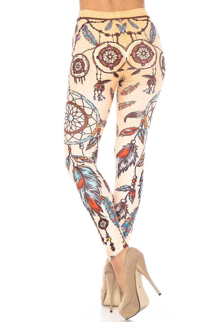 Creamy Soft Dreamcatcher Extra Plus Size Leggings - 3X-5X - USA Fashion