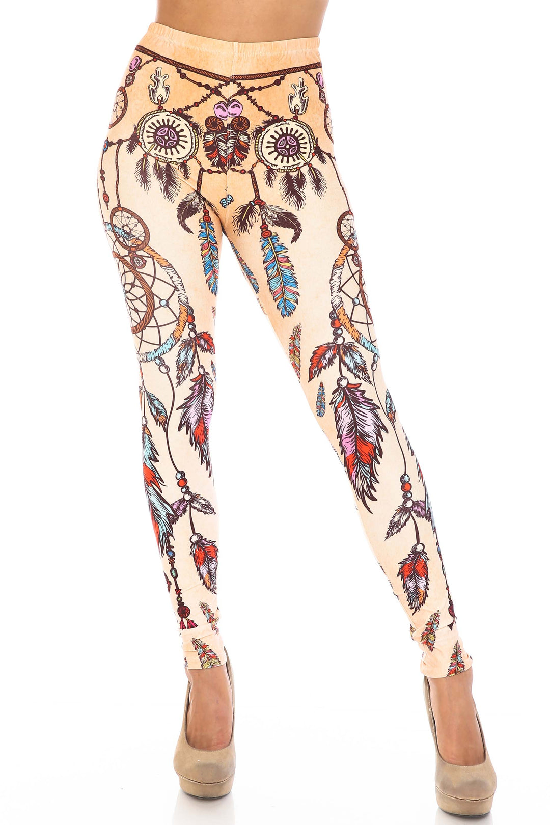 Creamy Soft Dreamcatcher Extra Plus Size Leggings - 3X-5X - USA Fashion